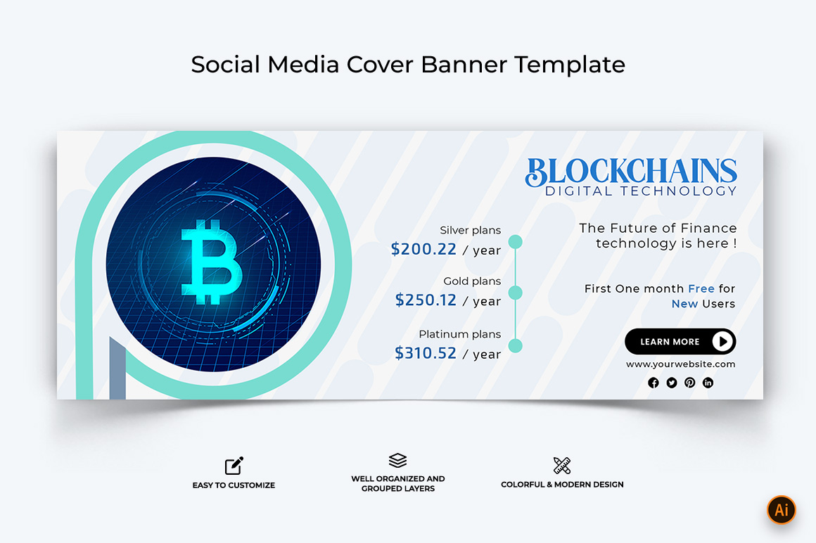 CryptoCurrency Facebook Cover Banner Design-34