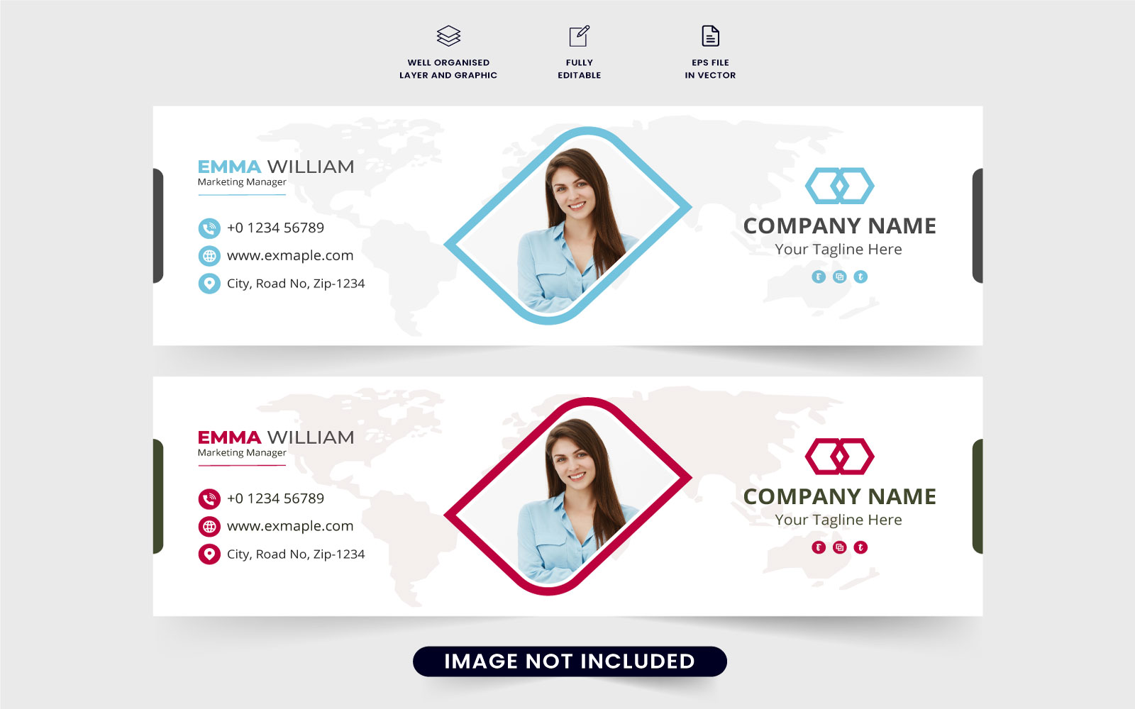 Mail interface and signature template