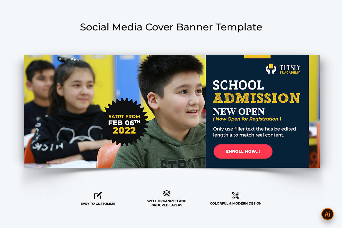 School Admission Facebook Cover Banner Design-07