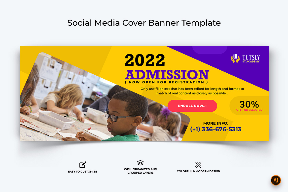 School Admission Facebook Cover Banner Design-10