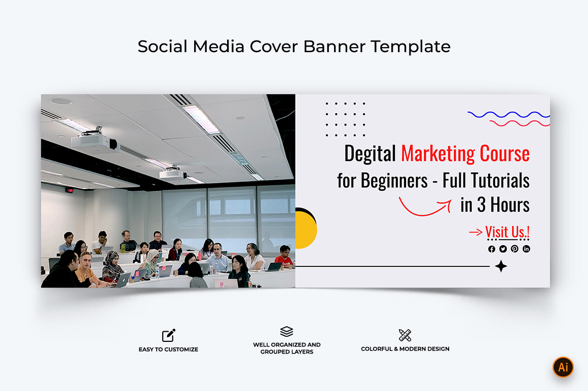 Social Media Workshop Facebook Cover Banner Design-06