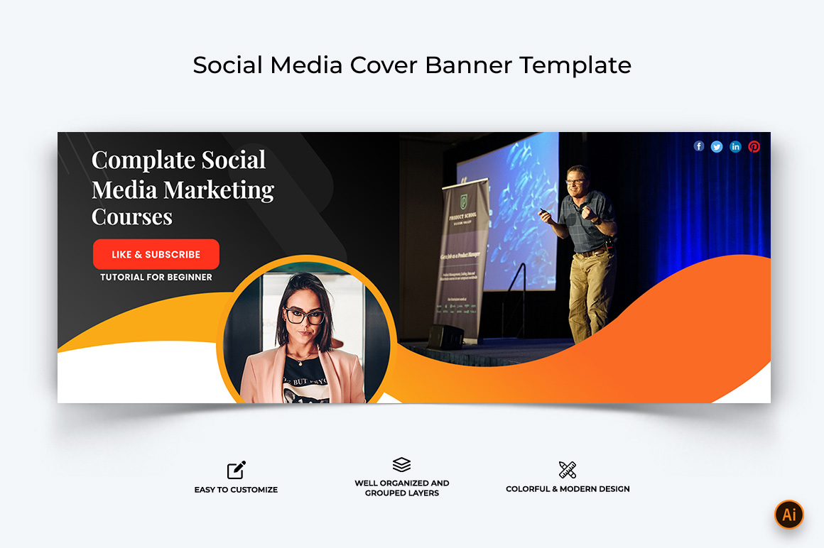 Social Media Workshop Facebook Cover Banner Design-12