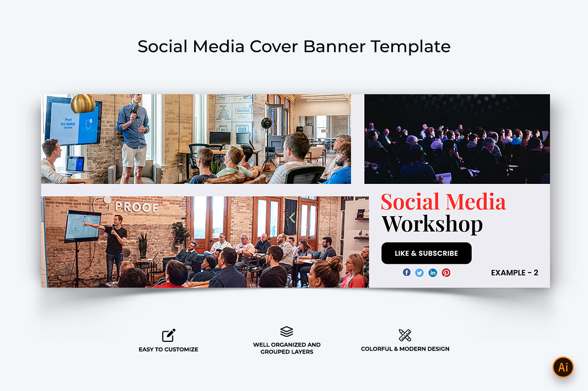 Social Media Workshop Facebook Cover Banner Design-16