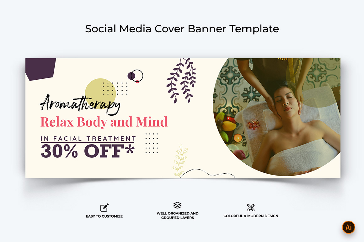 Spa and Salon Facebook Cover Banner Design-07