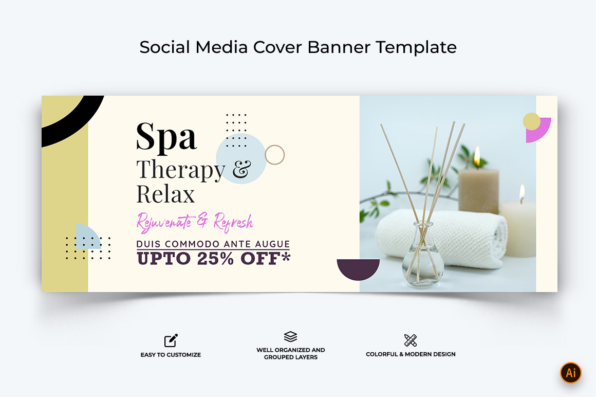 Spa and Salon Facebook Cover Banner Design-10