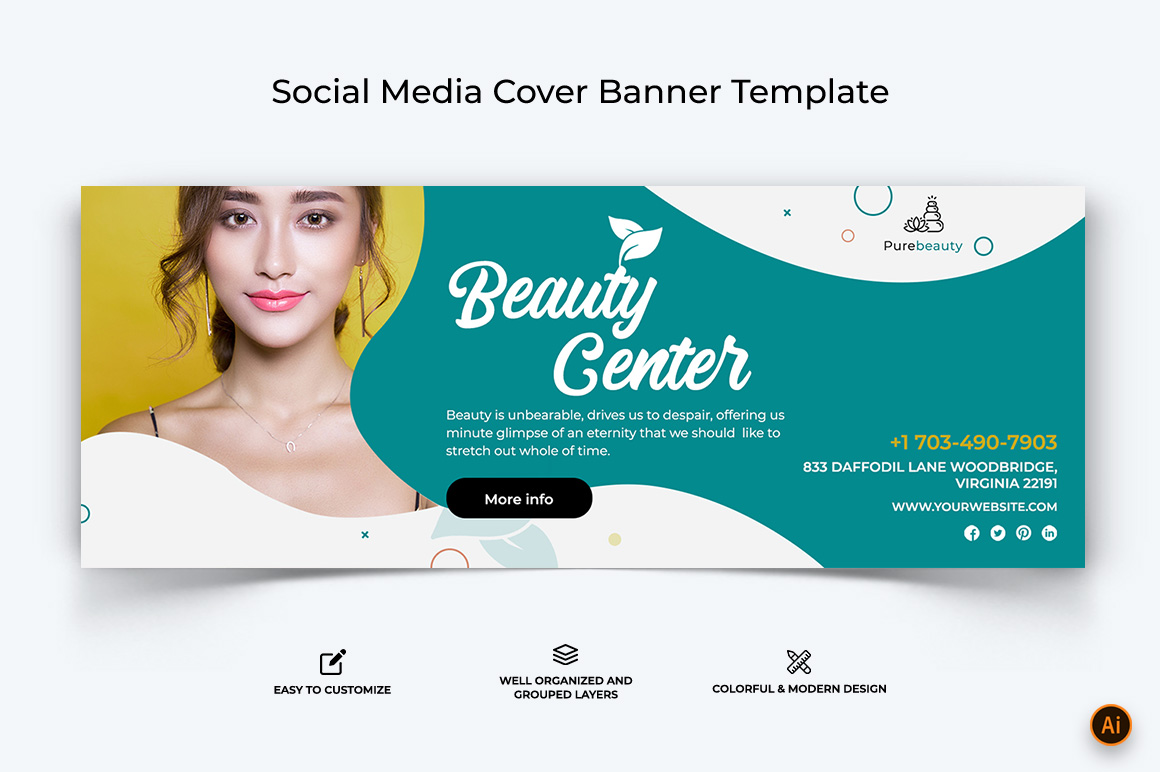 Spa and Salon Facebook Cover Banner Design-13