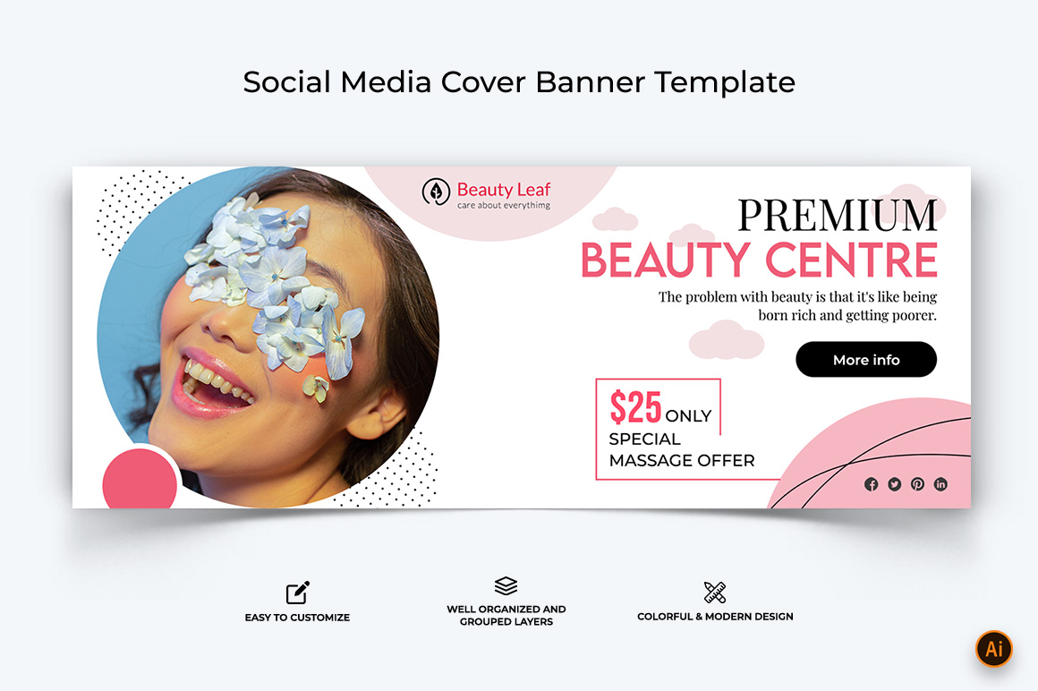 Spa and Salon Facebook Cover Banner Design-20