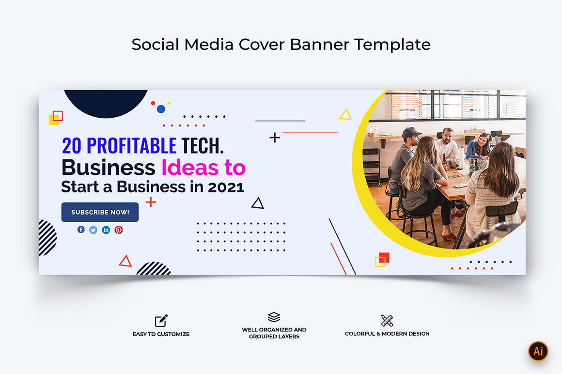 Startups Business Facebook Cover Banner Design-08