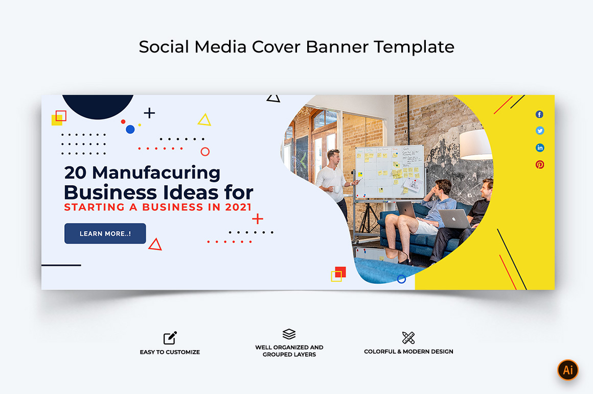 Startups Business Facebook Cover Banner Design-10