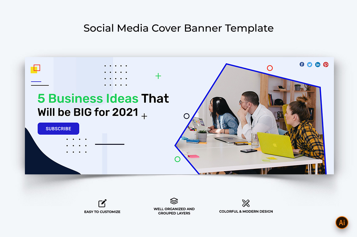 Startups Business Facebook Cover Banner Design-11