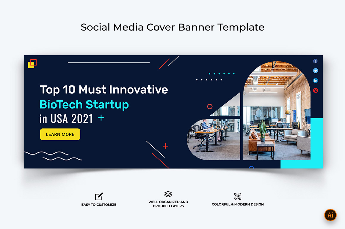 Startups Business Facebook Cover Banner Design-13