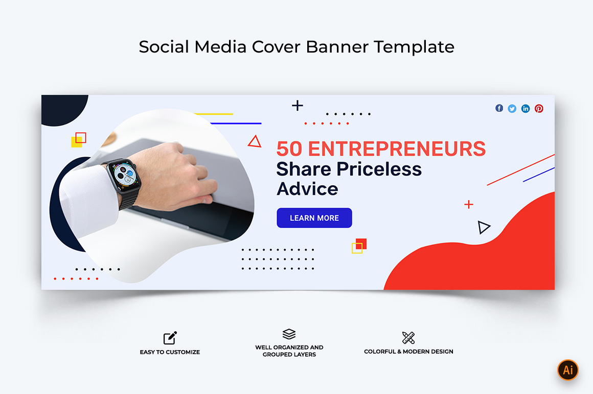 Startups Business Facebook Cover Banner Design-16