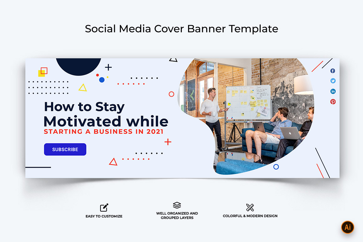 Startups Business Facebook Cover Banner Design-20