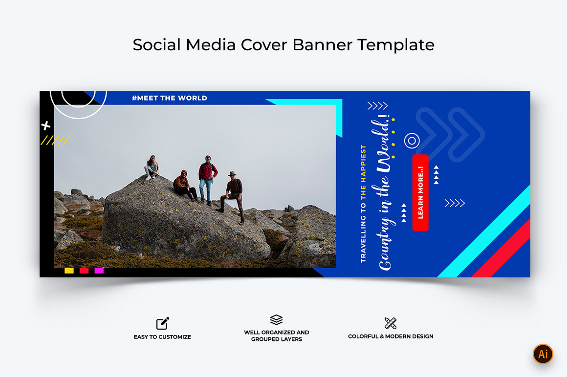 Travel Facebook Cover Banner Design-10