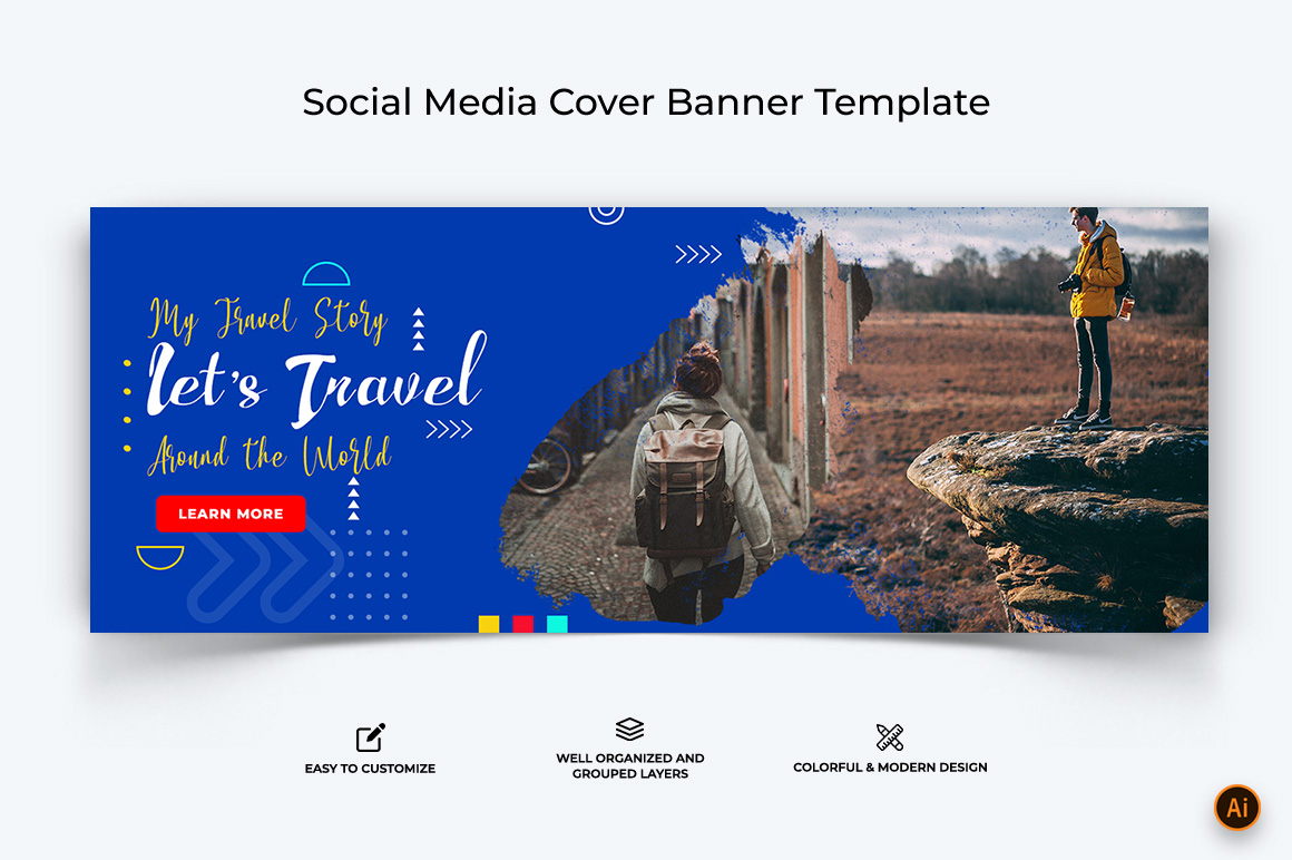 Travel Facebook Cover Banner Design-12