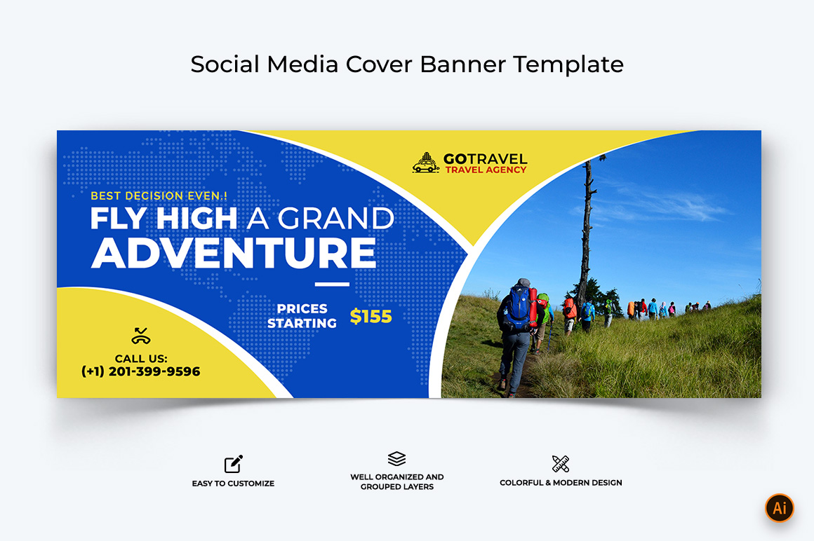 Travel Facebook Cover Banner Design-13