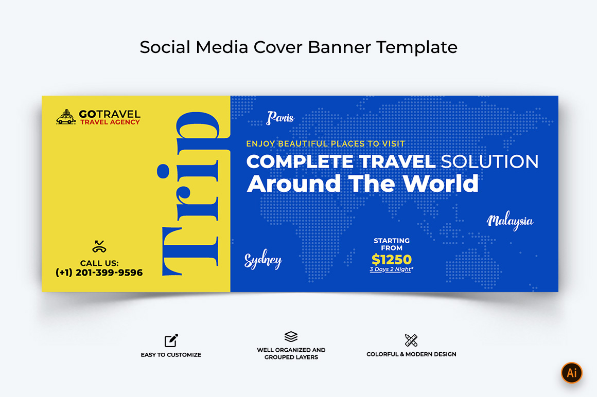 Travel Facebook Cover Banner Design-18