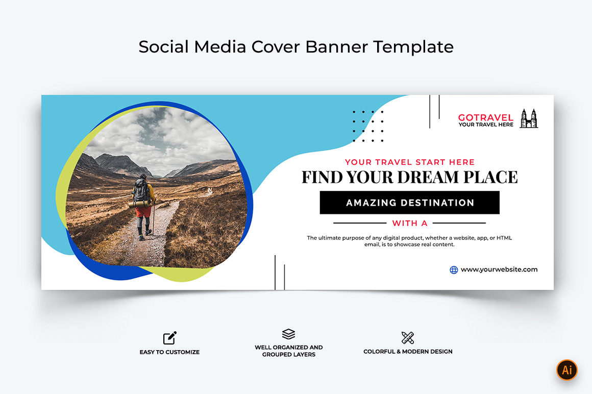 Travel Facebook Cover Banner Design-23