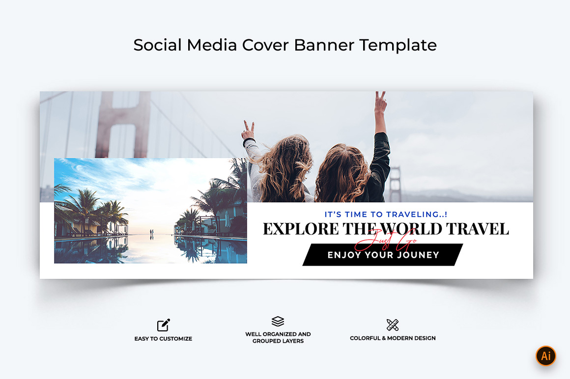 Travel Facebook Cover Banner Design-25