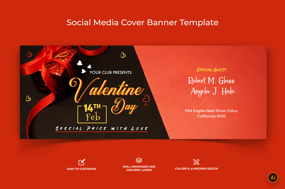 Valentines Day Facebook Cover Banner Design-06