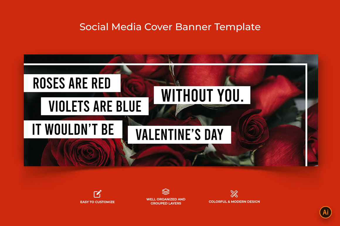 Valentines Day Facebook Cover Banner Design-15