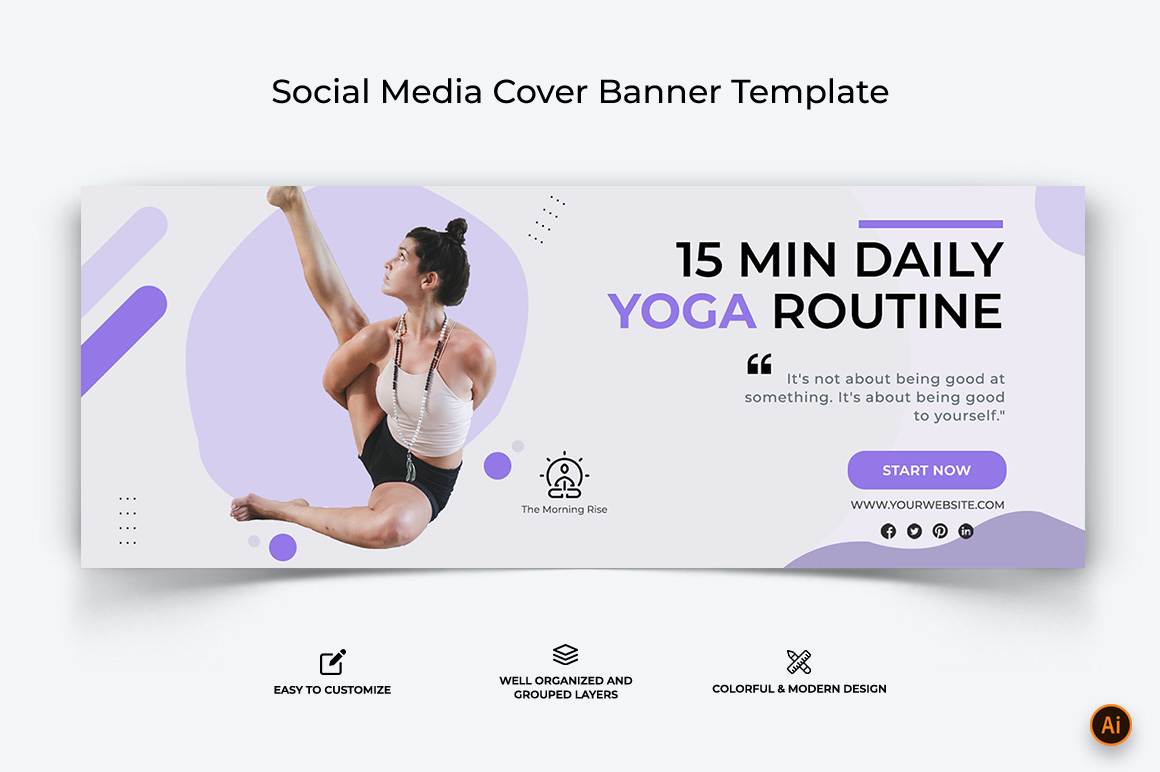 Yoga and Meditation Facebook Cover Banner Design-18