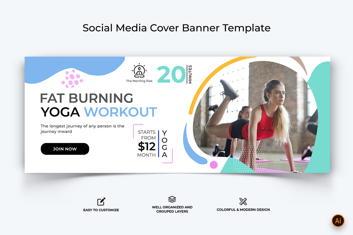 Yoga and Meditation Facebook Cover Banner Design-20