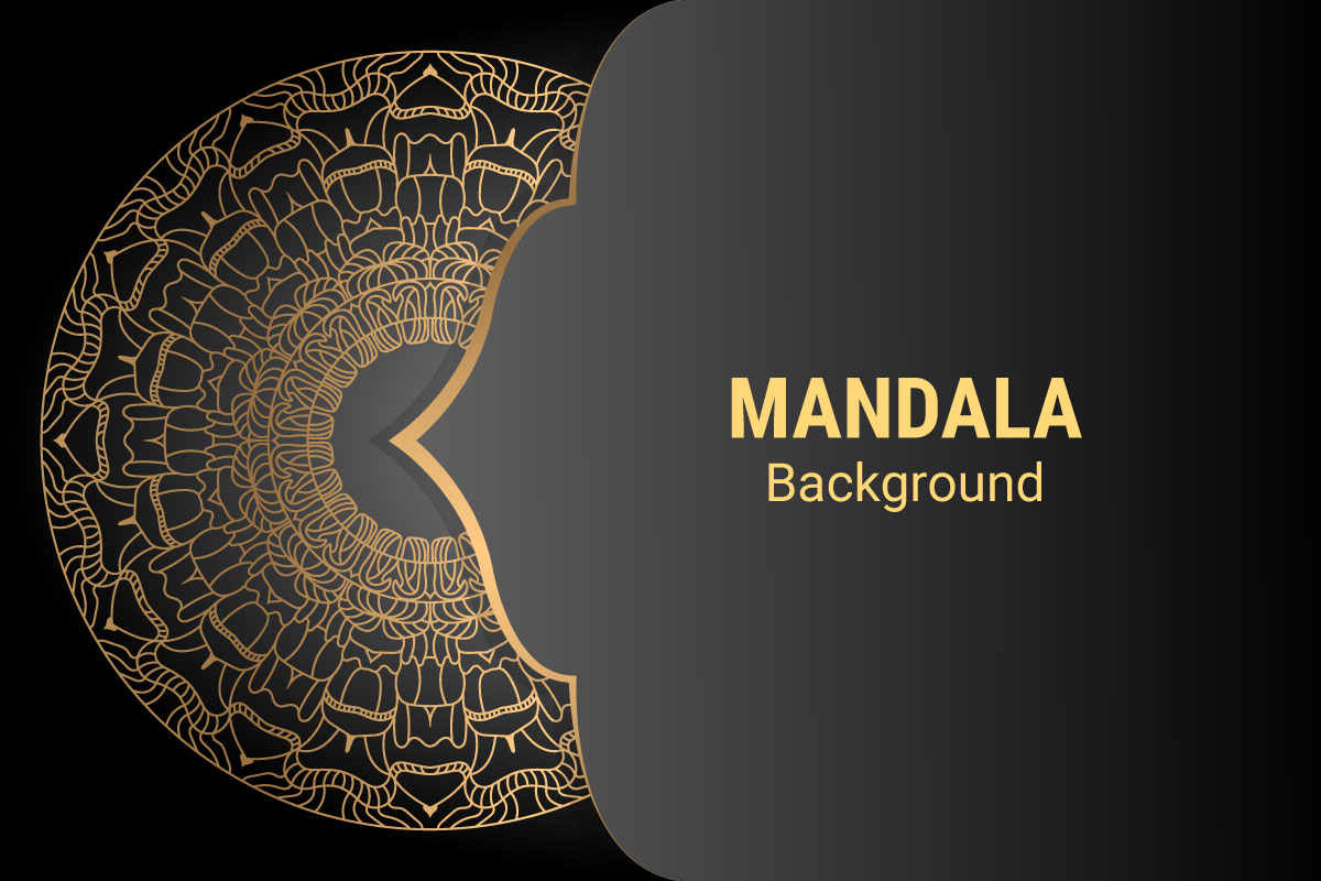 Luxury mandala ornamental background stock illustration template