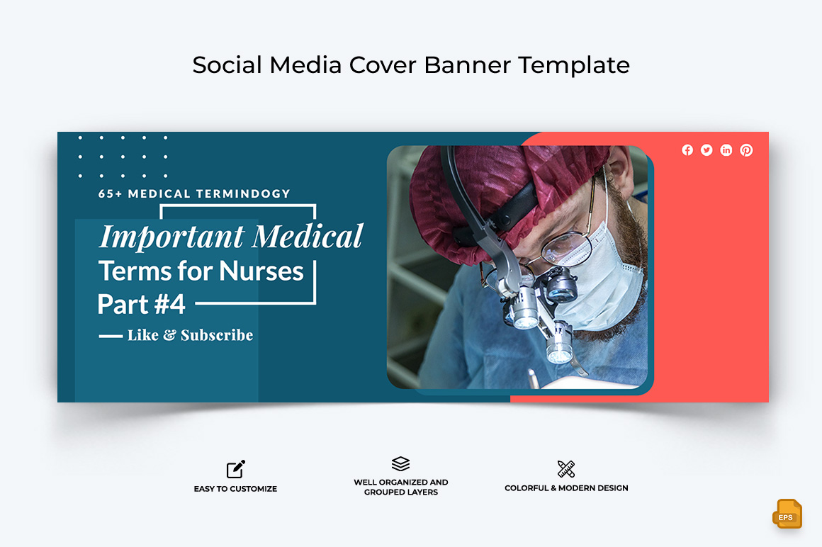 Medical and Hospital Facebook Cover Banner Design-005