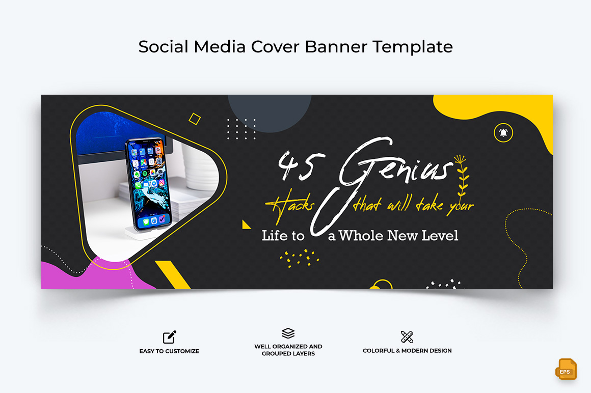 Mobile Tips Facebook Cover Banner Design-002