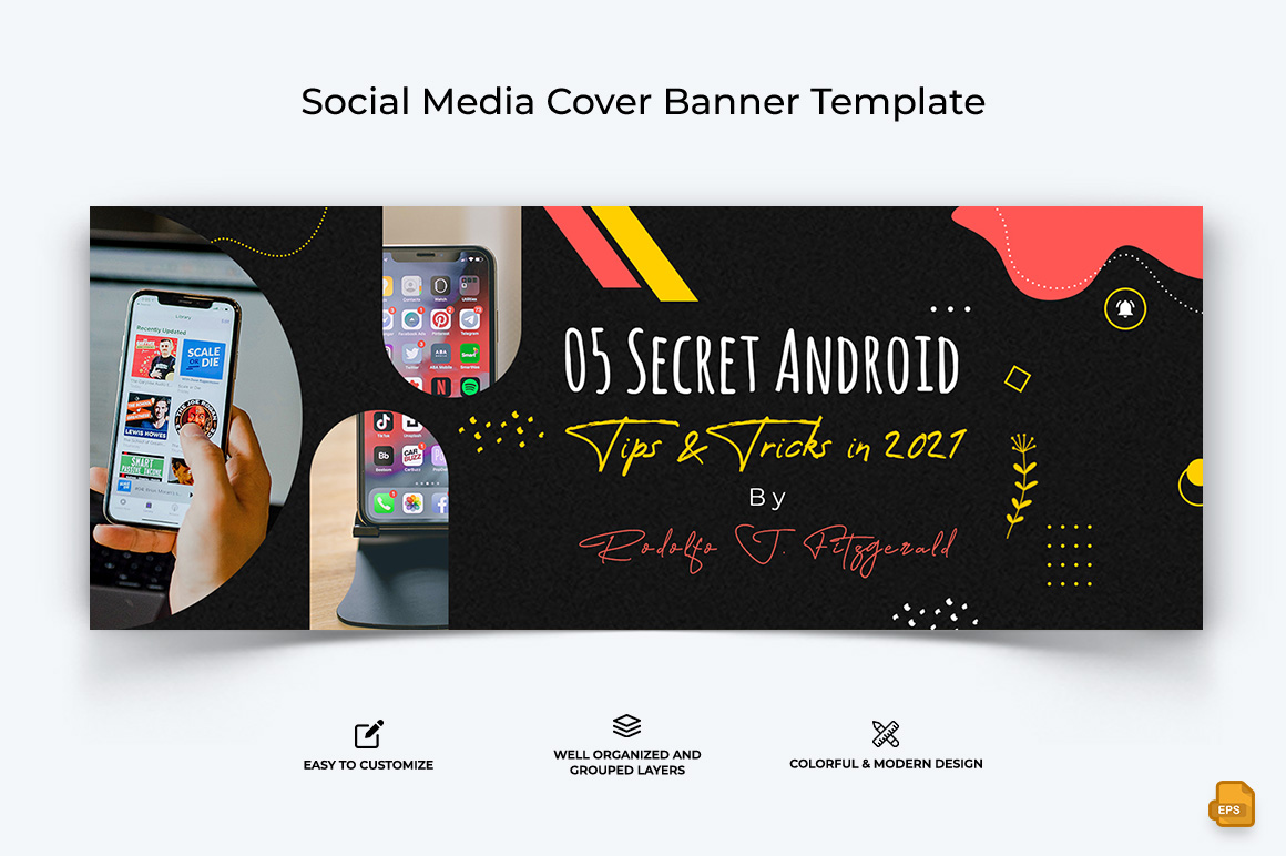 Mobile Tips Facebook Cover Banner Design-004