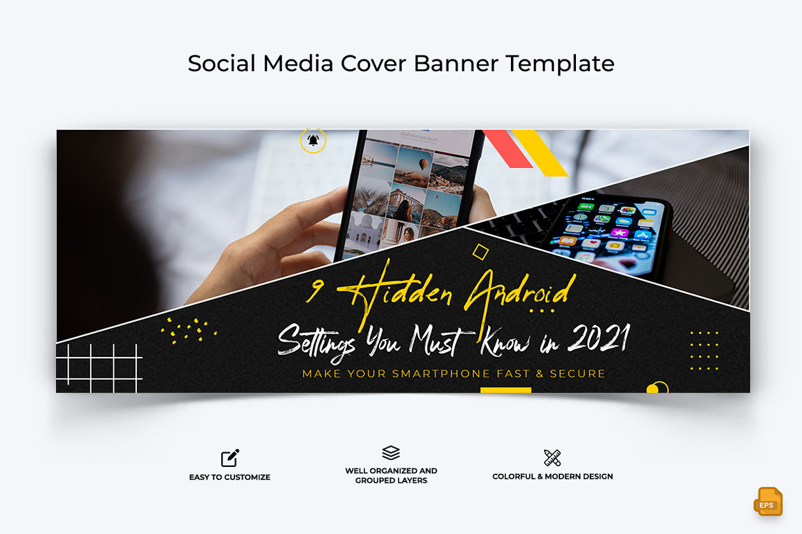 Mobile Tips Facebook Cover Banner Design-006