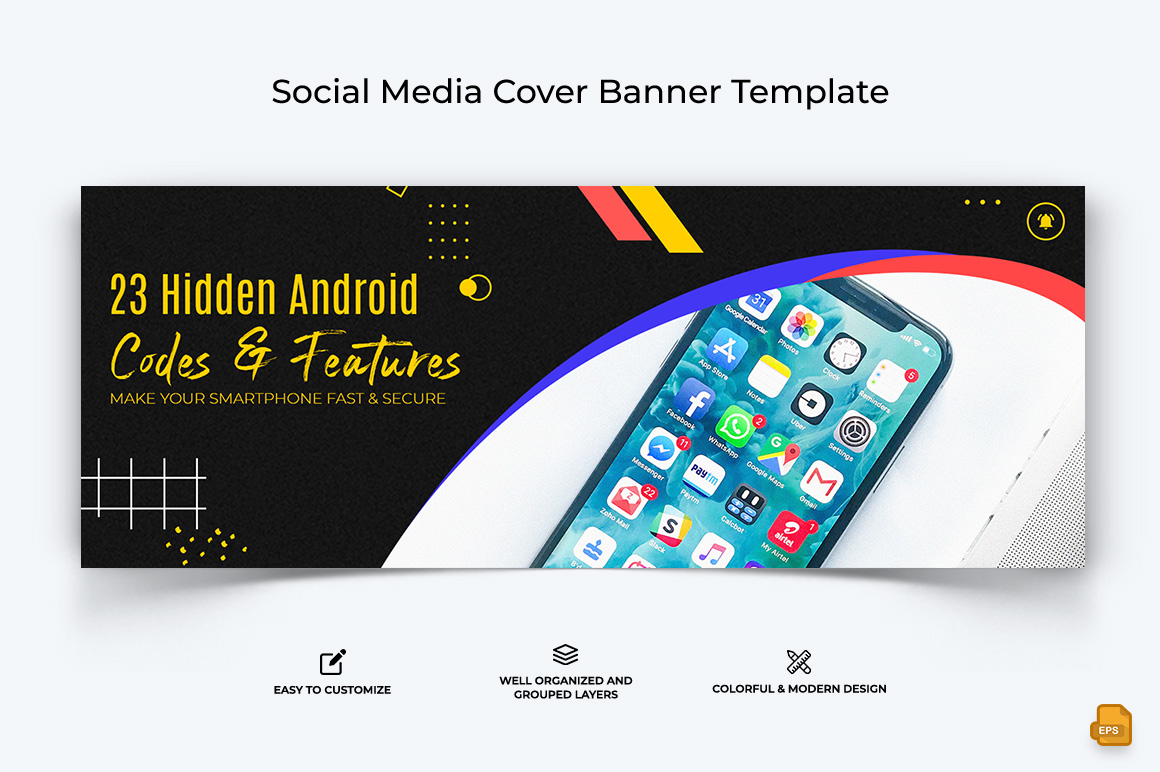 Mobile Tips Facebook Cover Banner Design-007