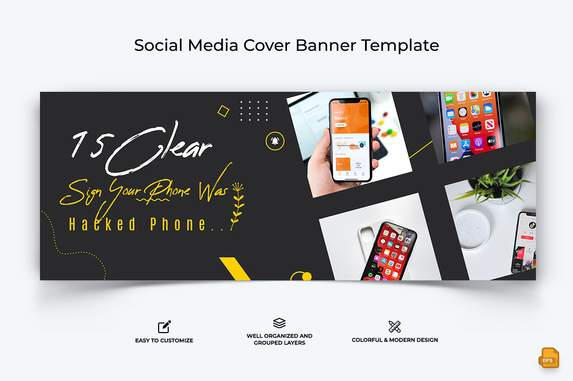 Mobile Tips Facebook Cover Banner Design-009