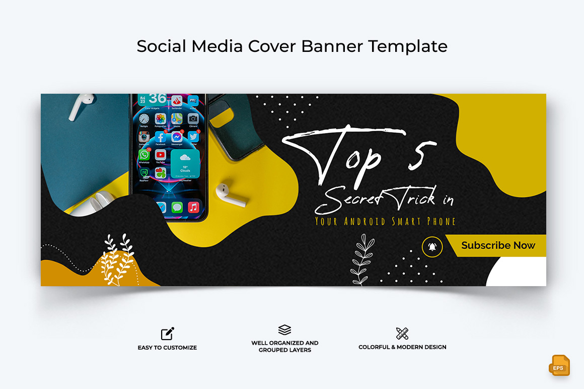 Mobile Tips Facebook Cover Banner Design-011