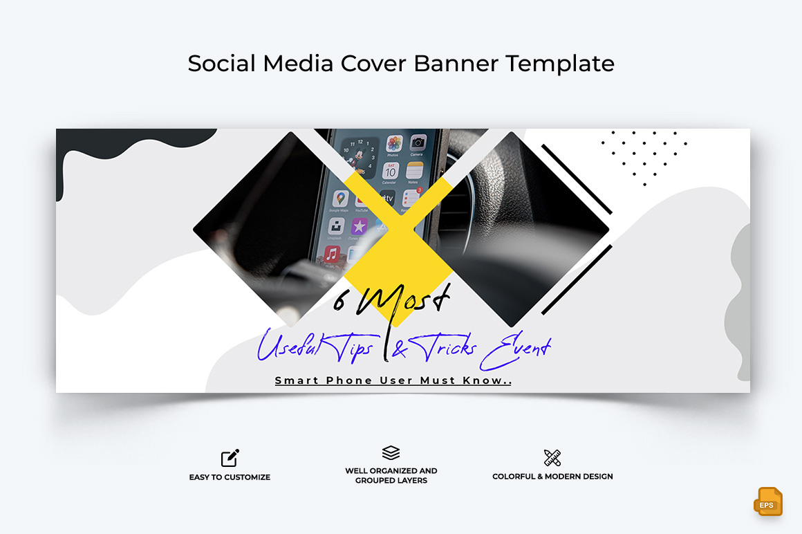 Mobile Tips Facebook Cover Banner Design-012