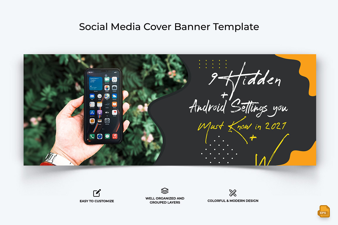 Mobile Tips Facebook Cover Banner Design-014