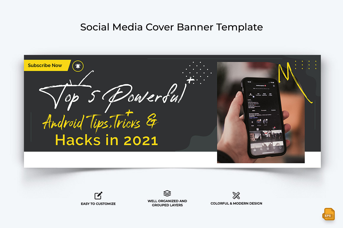 Mobile Tips Facebook Cover Banner Design-015