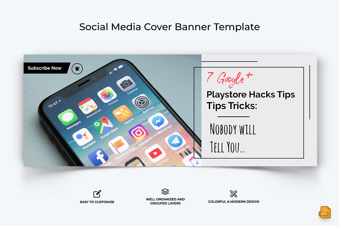 Mobile Tips Facebook Cover Banner Design-016