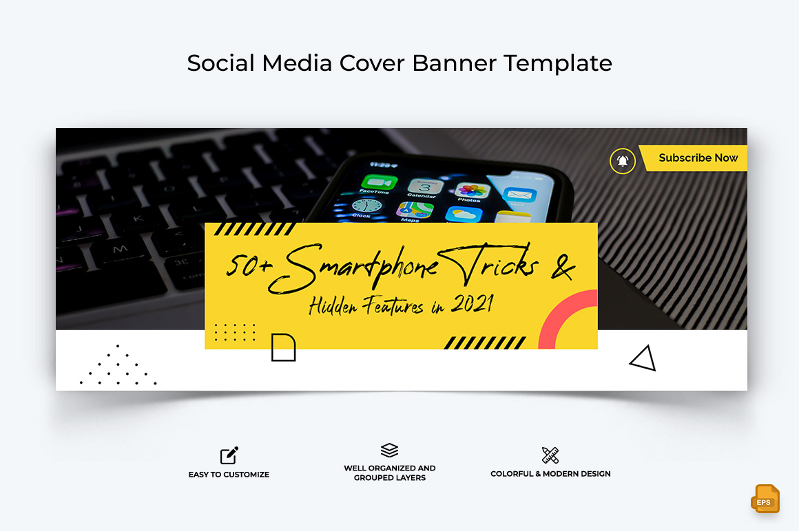 Mobile Tips Facebook Cover Banner Design-017