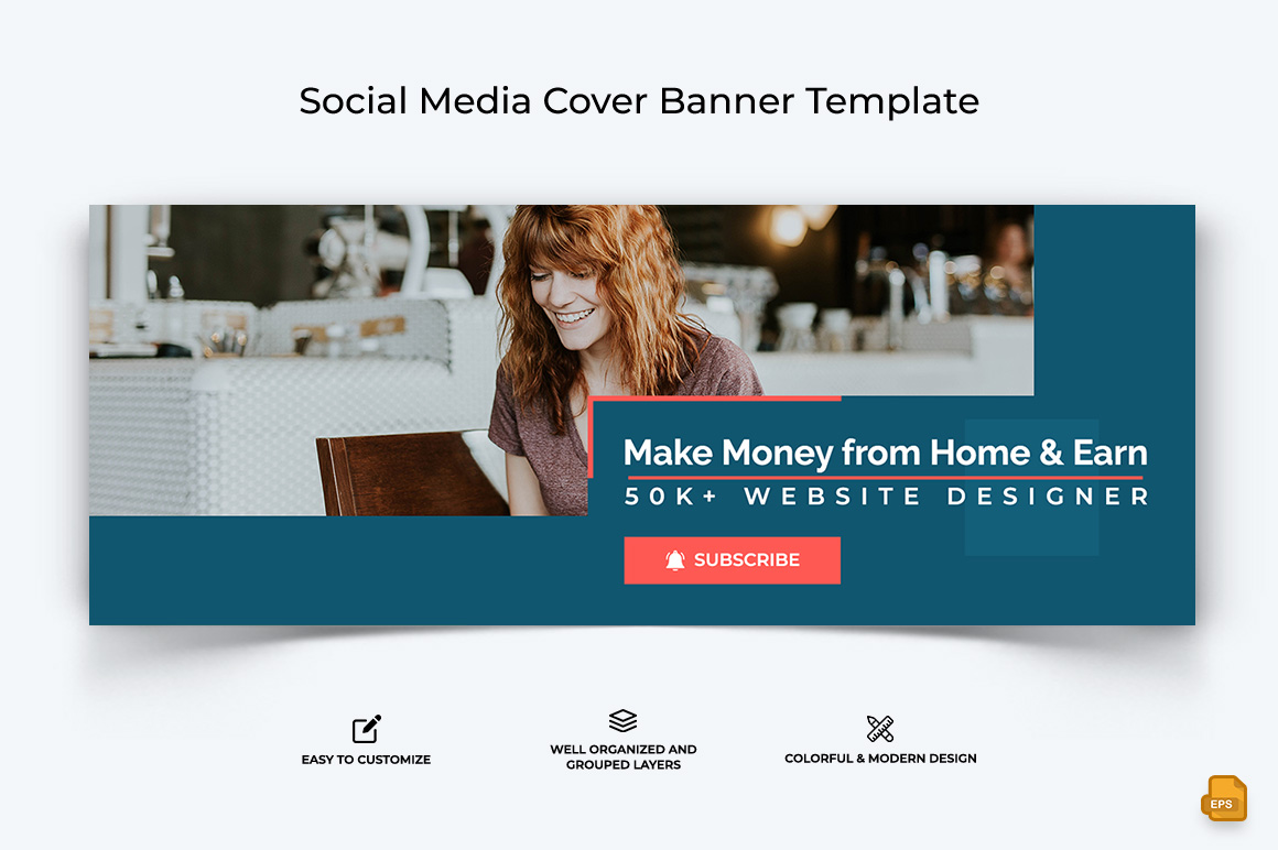 Online Money Earnings Facebook Cover Banner Design-010