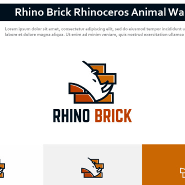 Brick Rhinoceros Logo Templates 281593