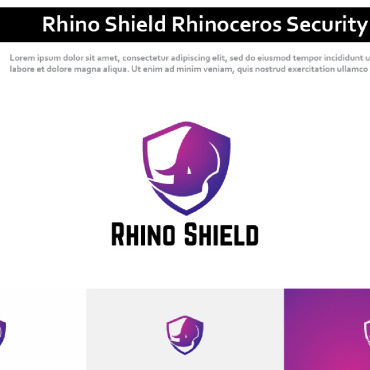 Shield Rhinoceros Logo Templates 281606