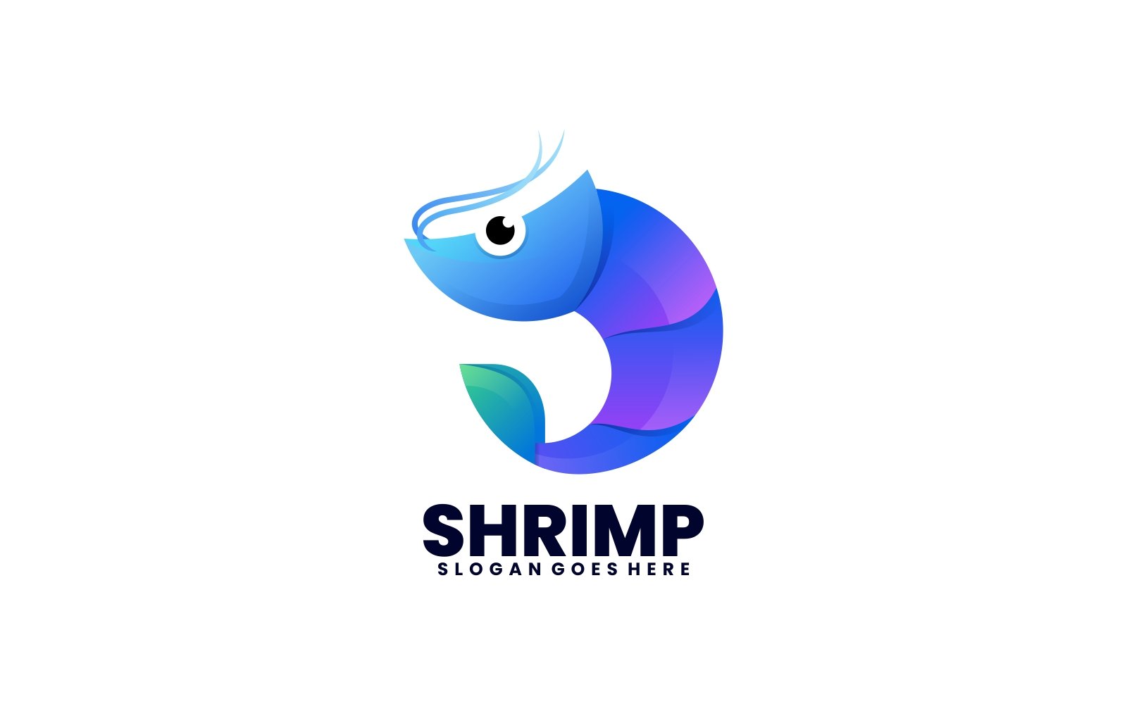 Shrimp Gradient Logo Template 1