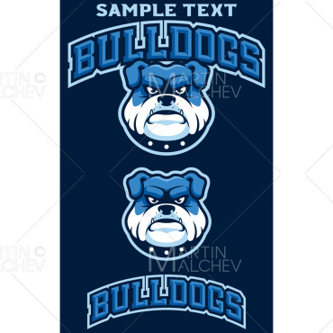 Bulldog Mascot Illustrations Templates 281684
