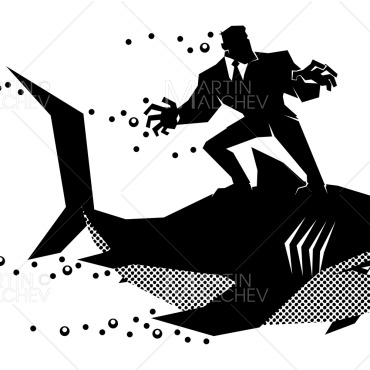 Man Shark Illustrations Templates 281695