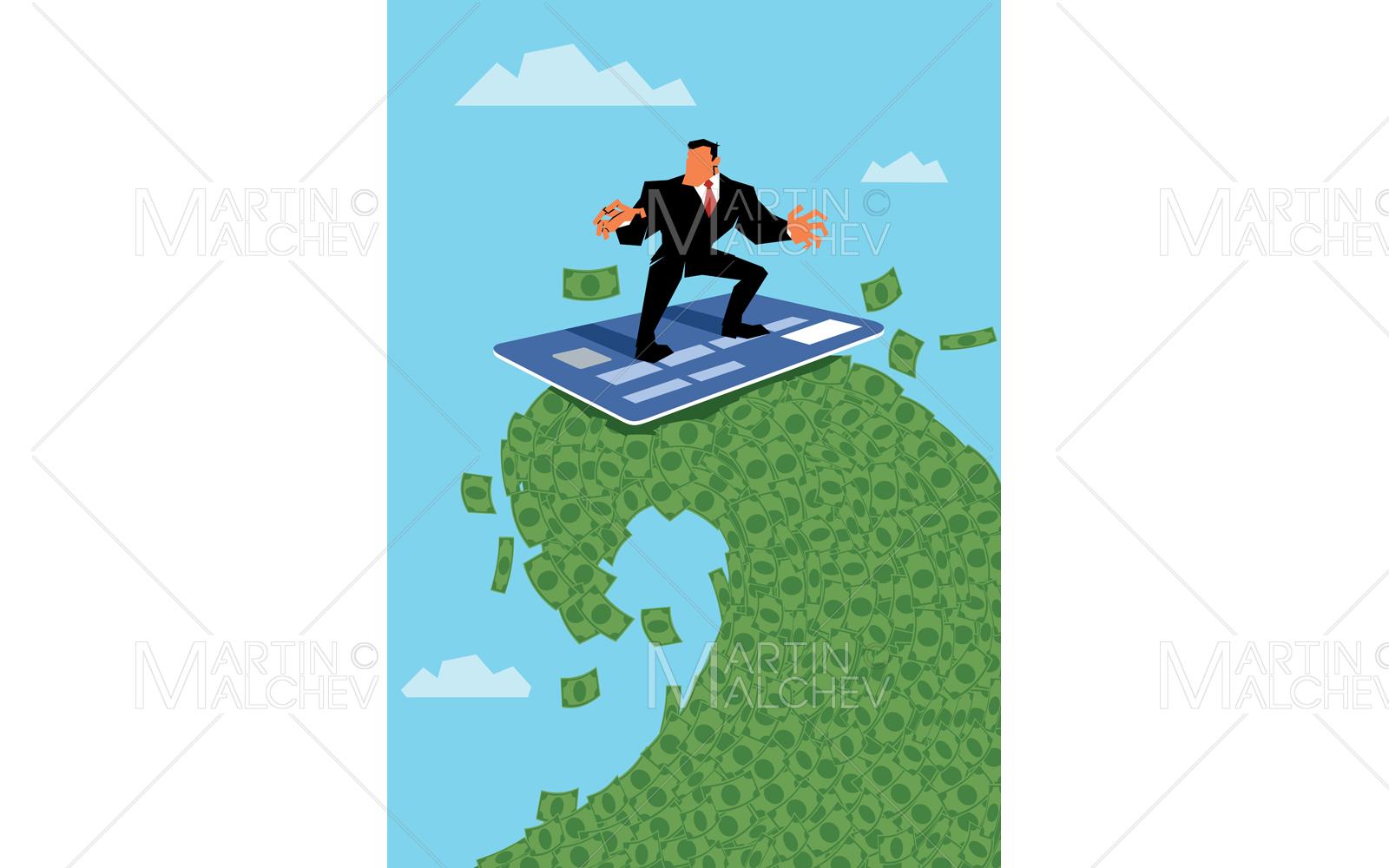 Credit Card Cashback Vector Illustration