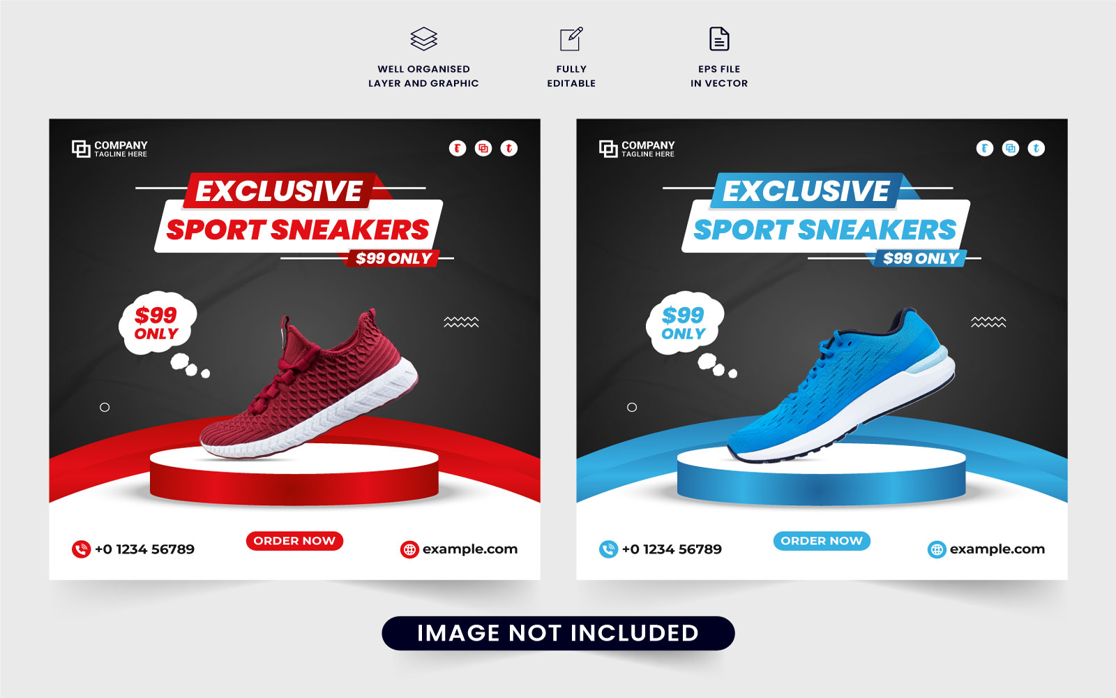 Sneakers sale template for marketing