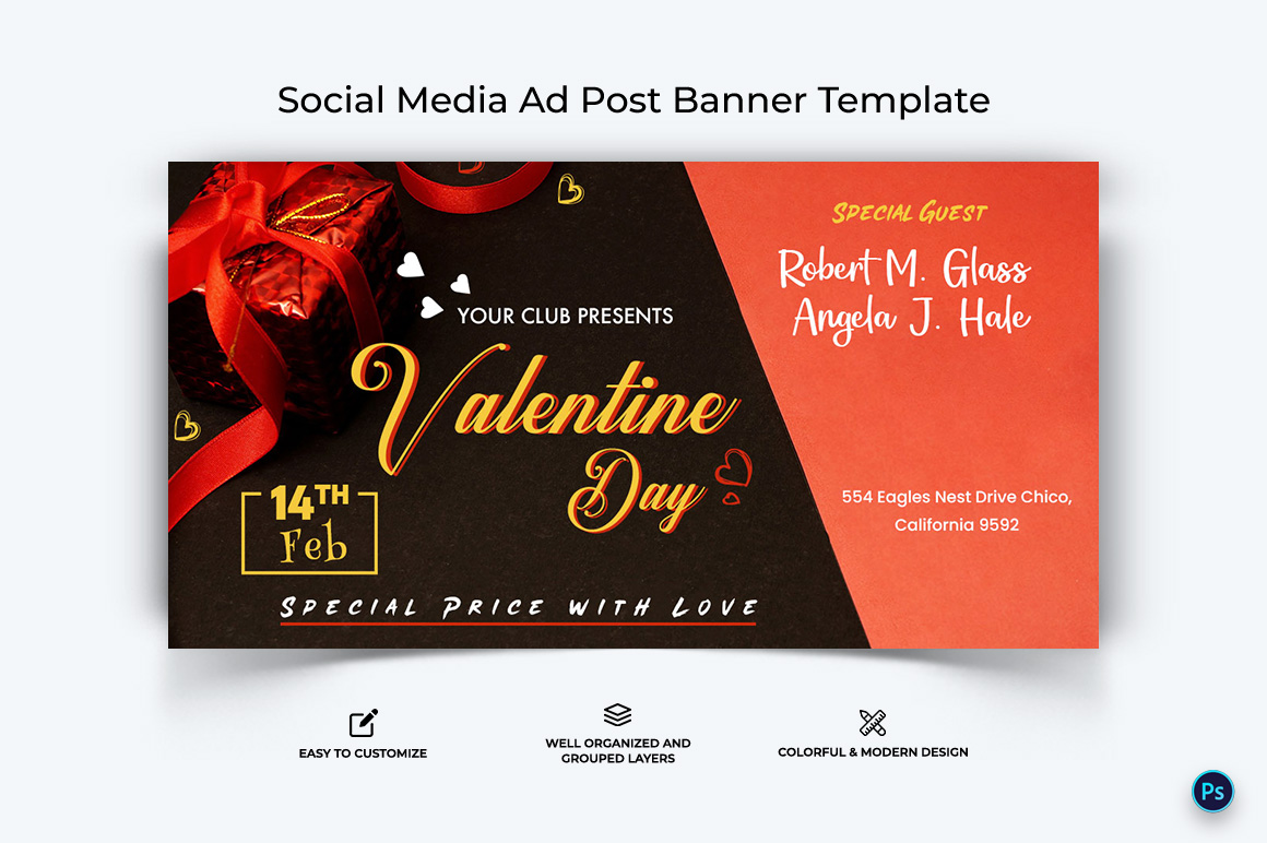 Valentines Day Facebook Ad Banner Design Template-06