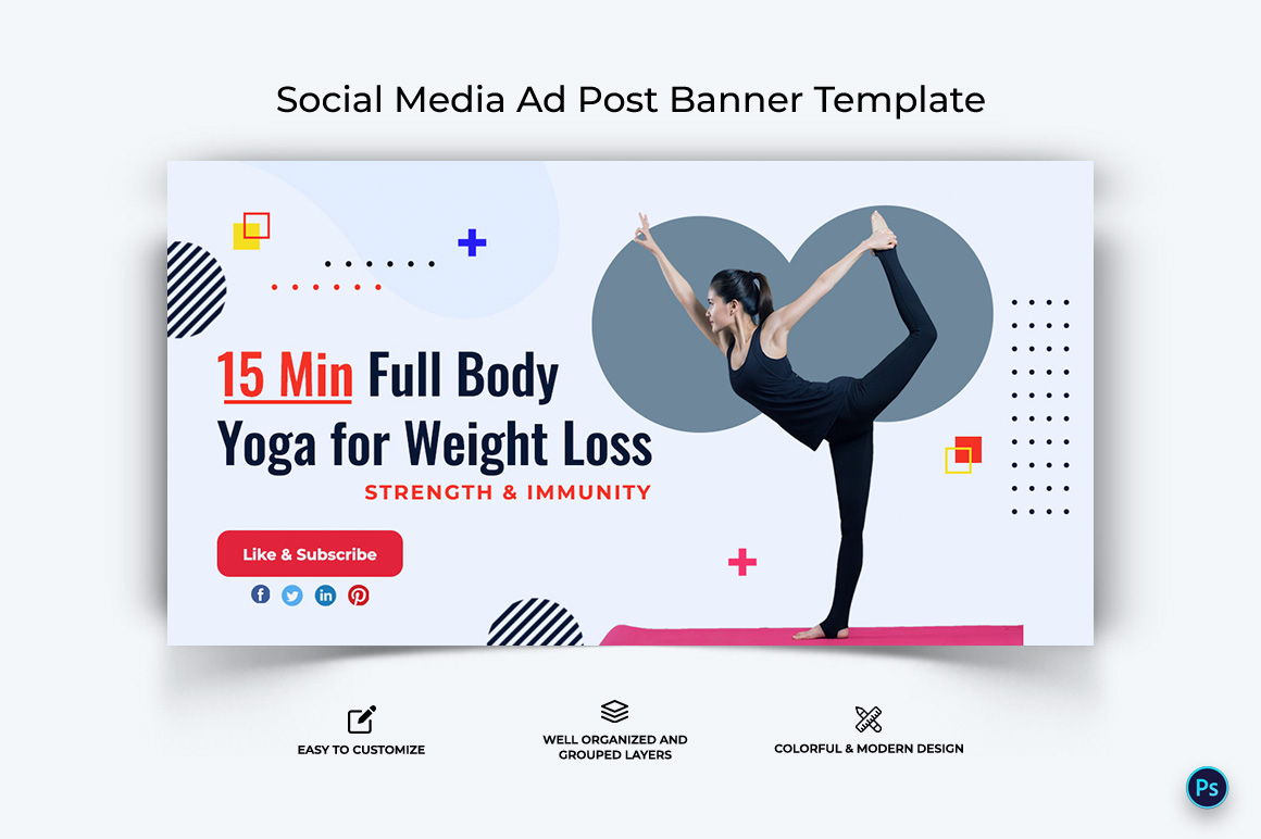 Yoga and Meditation Facebook Ad Banner Design Template-03